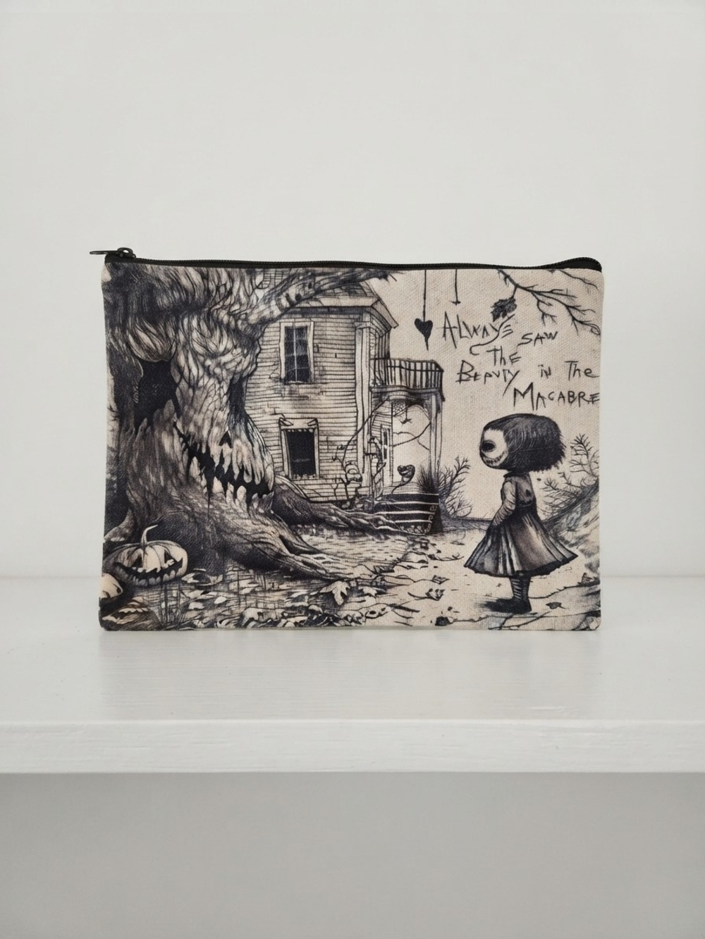 NEW "I Always Saw The Beauty In The Macabre" Cosmetic Bag  (0393)